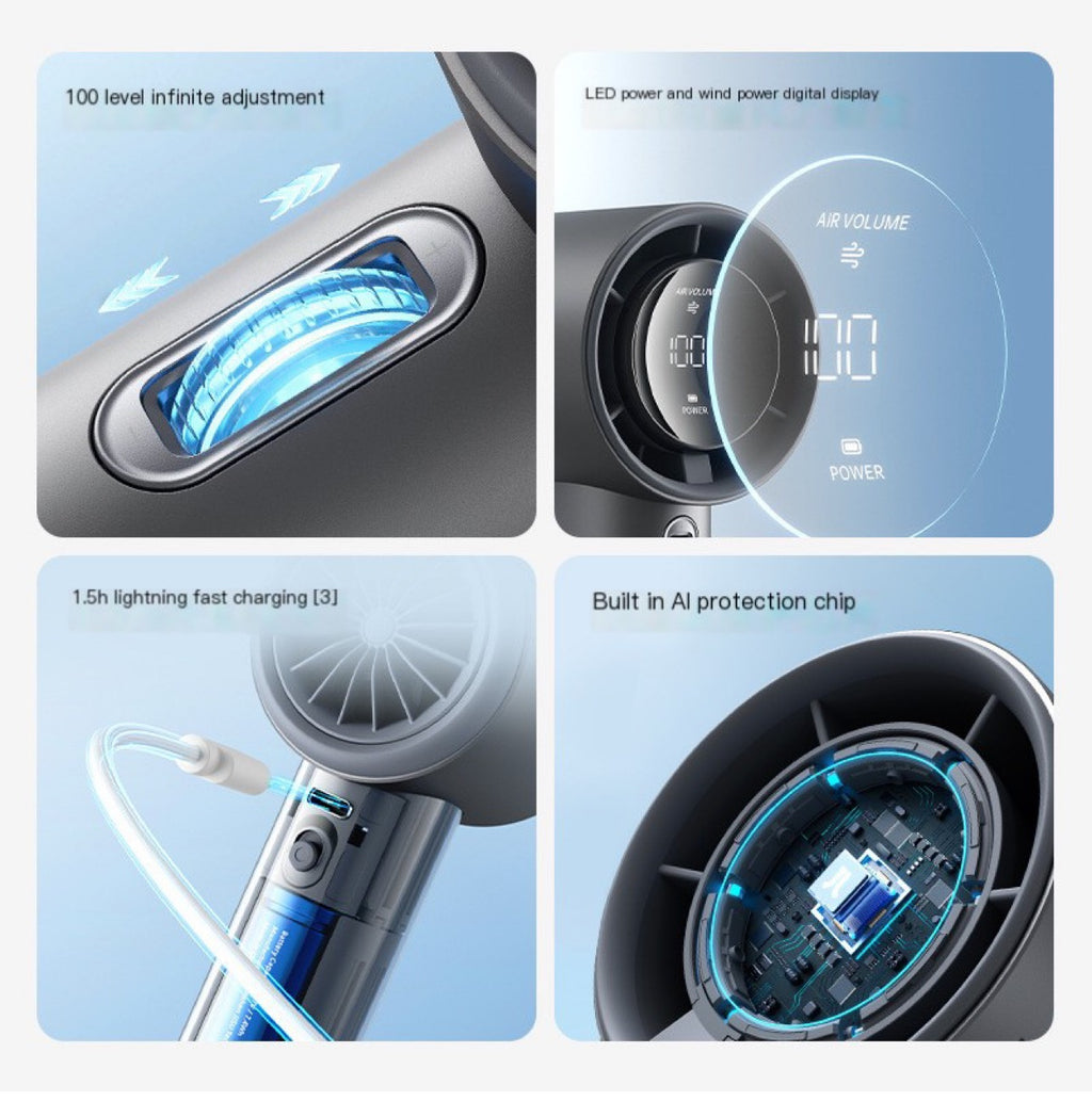 Portable Jisulife Pro1S Handheld Turbine Fan