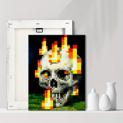 Minecraft Skull Pixel Art Wall Decor